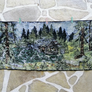 Wall carpet The Wolf and the Seven Young Goats Vintage Tapestry Velvet Wall Tapestry Wall Hanging Rug, Plush Tapestry, Decor for Cabin, Camp