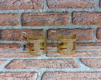 Vintage metalen theeglashouders USSR, Podstakannik-set