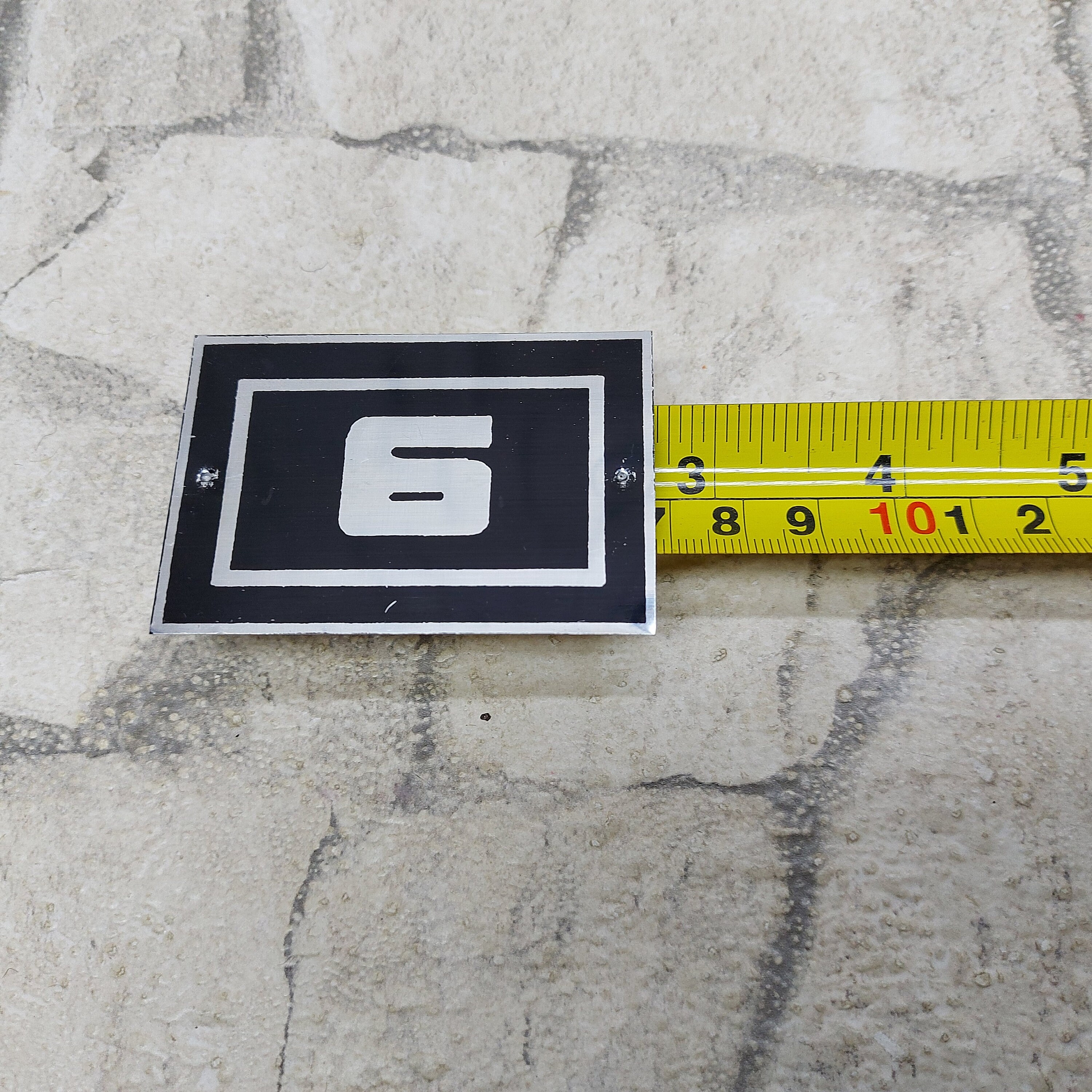 Vintage European Aluminum Number Sign: Hotel, Office, Apartment Door ...