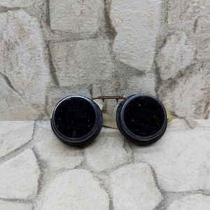 Vintage Safety Goggles: Black & Clear Lens Welding Spectacles