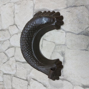 Vintage Tin Fish Mold Black Metal Fish Mold Fish Gelatin Mold Free shipping with tracking