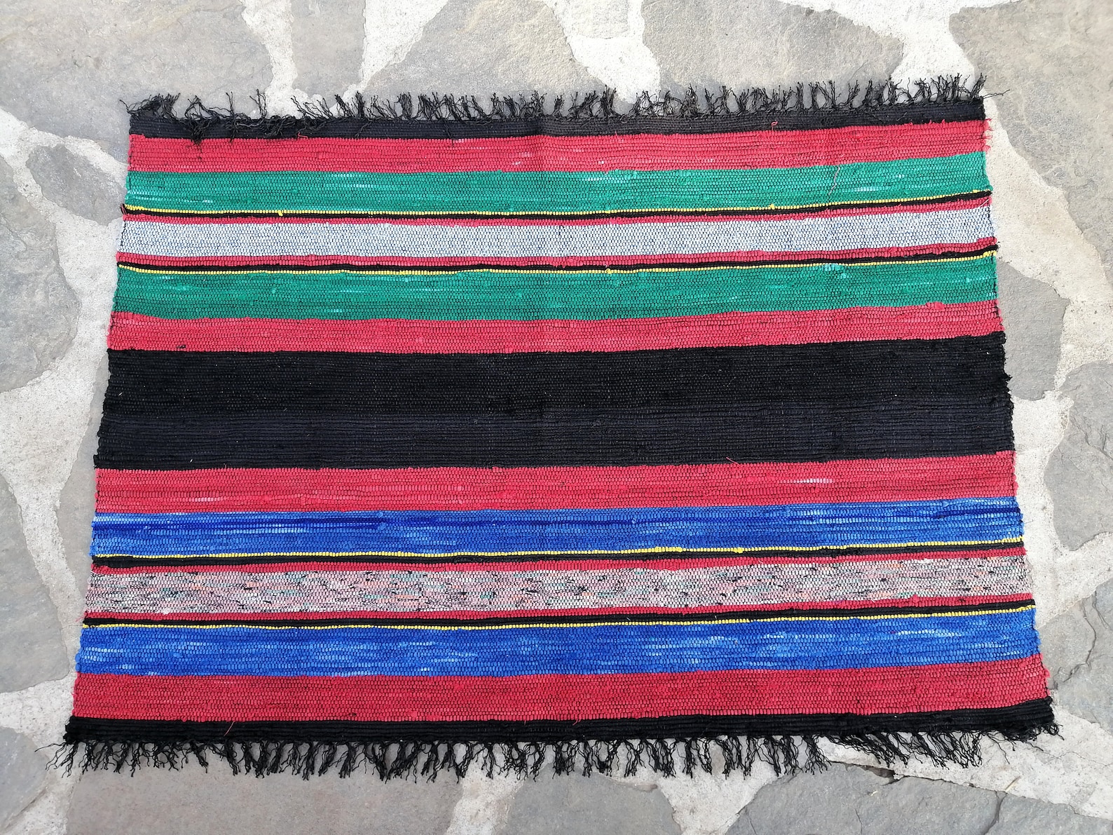 Handwoven Rug Vintage Rag Rug European Decorative Rug Etsy