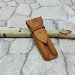 In vendita astuccio portapenne in pelle marrone vintage, astuccio portapenne fatto a mano, astuccio portapenne in pelle vintage, organizer per ufficio CONSEGNA GRATUITA Nuovo ELENCO