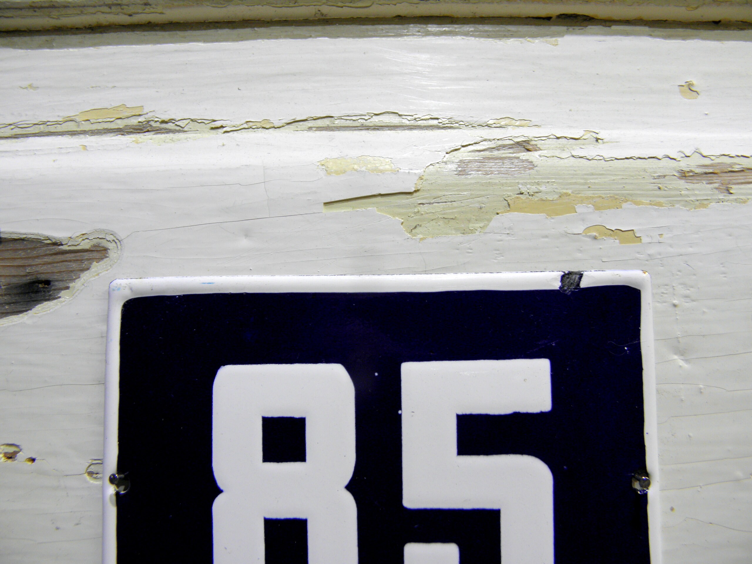 Vintage Enamel House Number 85: Metal Address Sign - Etsy