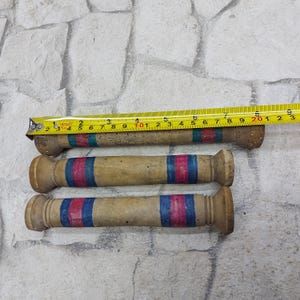3pcs. Antique Wooden Textile Bobbins Spools Vintage Wooden Industrial Textile Thread Yarn Spools Spinning Bobbins Yarn ON SALE zografa