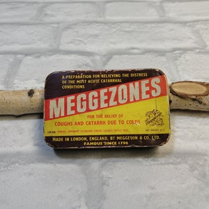 Vintage Meggezones Pastilles Dose: Apotheke Apothekerbox
