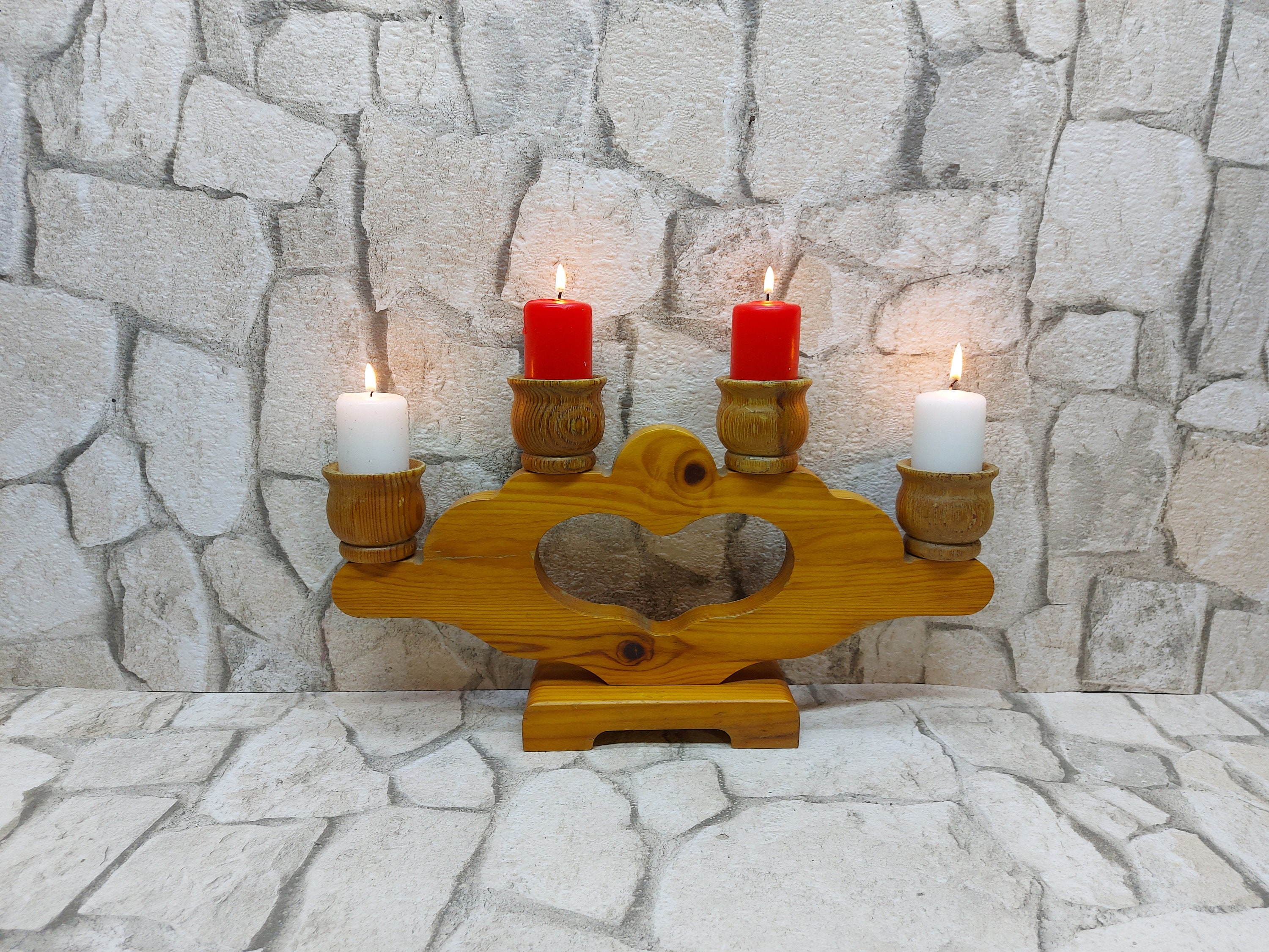 古い　蝋燭台　一対　木製 ヴィンテージ木製燭台: Smalands Slojd Stig Johnsson デザイン - Etsy