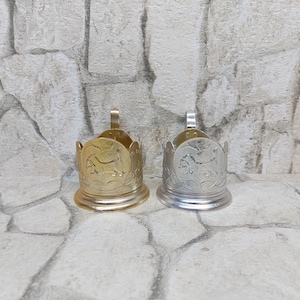 Vintage set of 2 glass holders, metal glass - holders USSR Russian tea glass holders, Podstakannik Free shipping with tracking