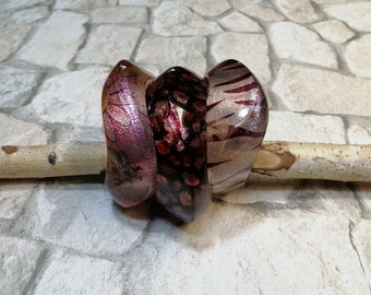 Vintage Lucite Armreif Set: Konfetti & Asymmetrisches Design