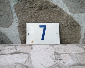 Vintage Enamel Door Sign 7: Outdoor Address Plaque