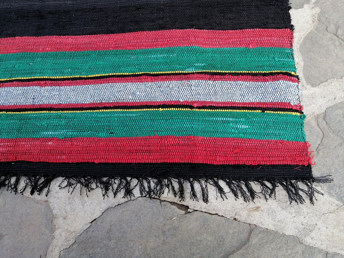Handwoven Rug Vintage Rag Rug European Decorative Rug Etsy