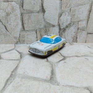 Vintage Tin Taxi Cab: Hungary Friction Toy Car