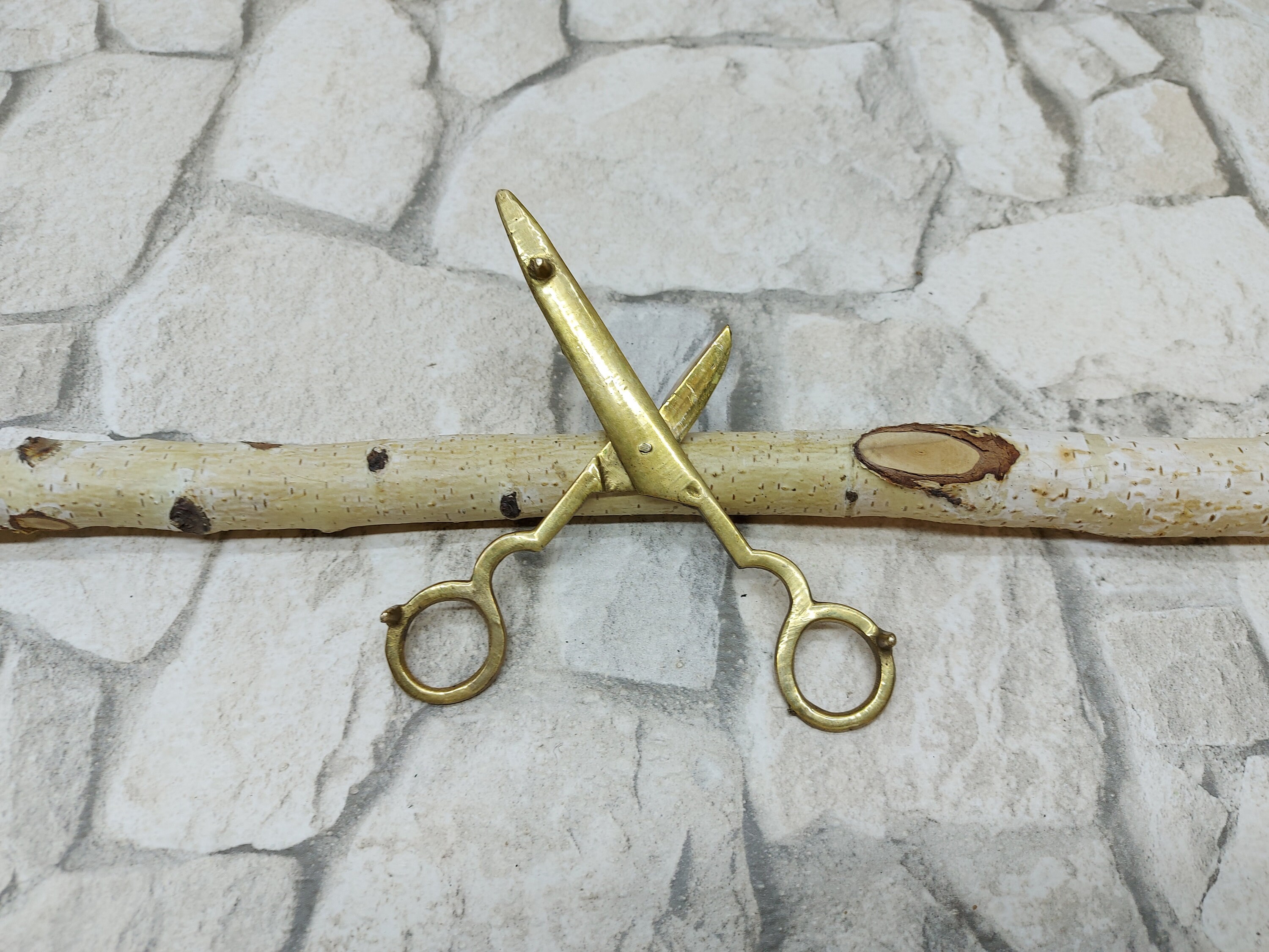 Candle Scissors Candlebiting Scissors Retro Brass Candle Etsy UK