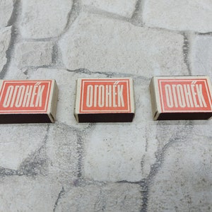 Set di 3 scatole di fiammiferi di sicurezza dell'URSS dell'era sovietica, fiammiferi di sicurezza in legno, fiammiferi di zolfo, fiammiferi di sicurezza, spedizione gratuita