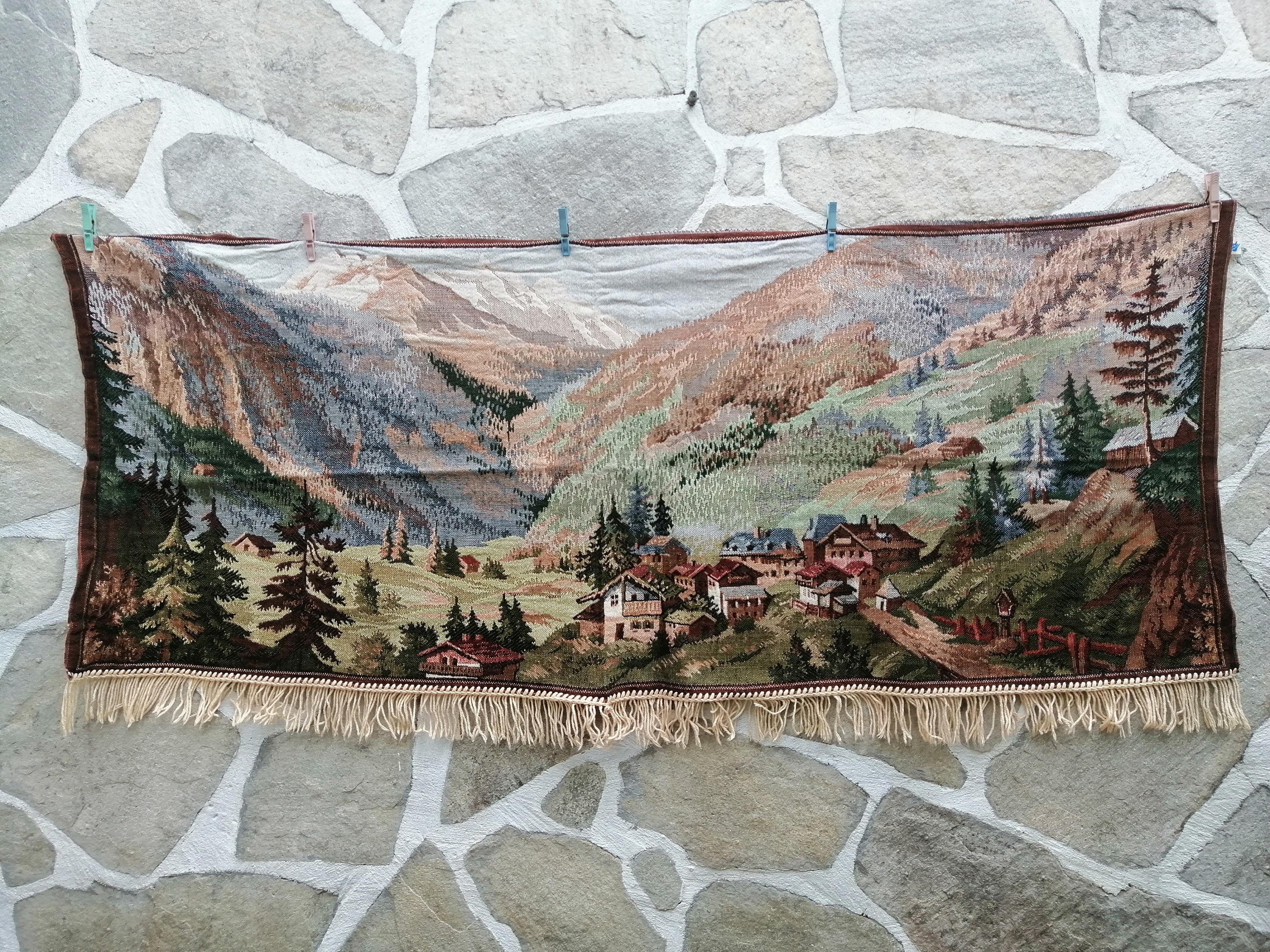 On Sale Vintage German Tapestry Vintage Wall Hanging Tapestry Made in Germany Alpen 70 X 170 Cm 27.6 X 66.9 Free Shipping With Tracking Etsy Denmark