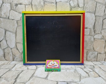 Vintage Chalkboard, Wooden Blackboard, Wooden hinged frame with chalkboard insert,  School Kids Blackboard