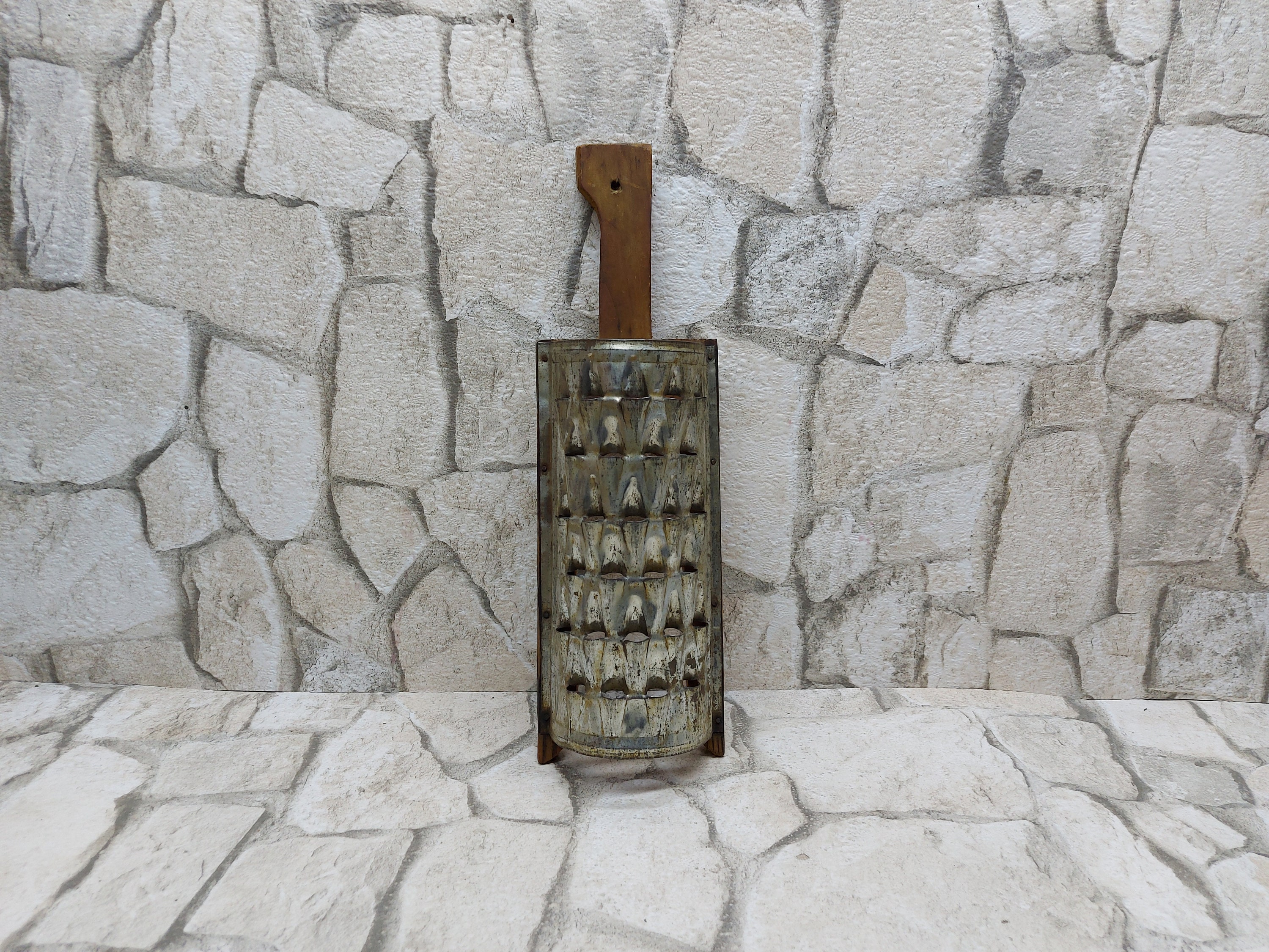 Vintage Large Metal Grater with Wood Handle – Attic and Barn Treasures