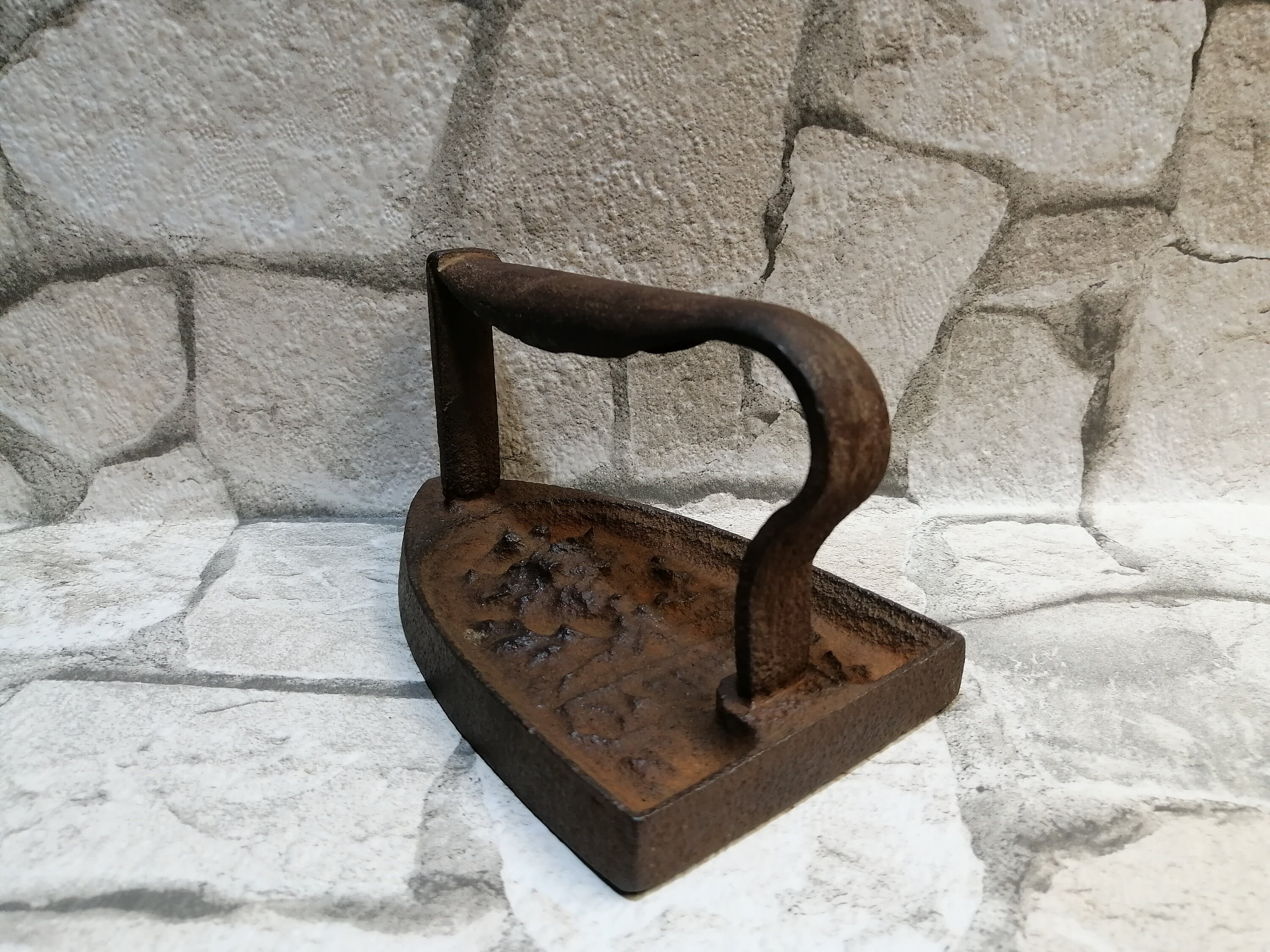 French Sad Iron Antique Cast Iron Rusty Sad Iron Clothes Etsy