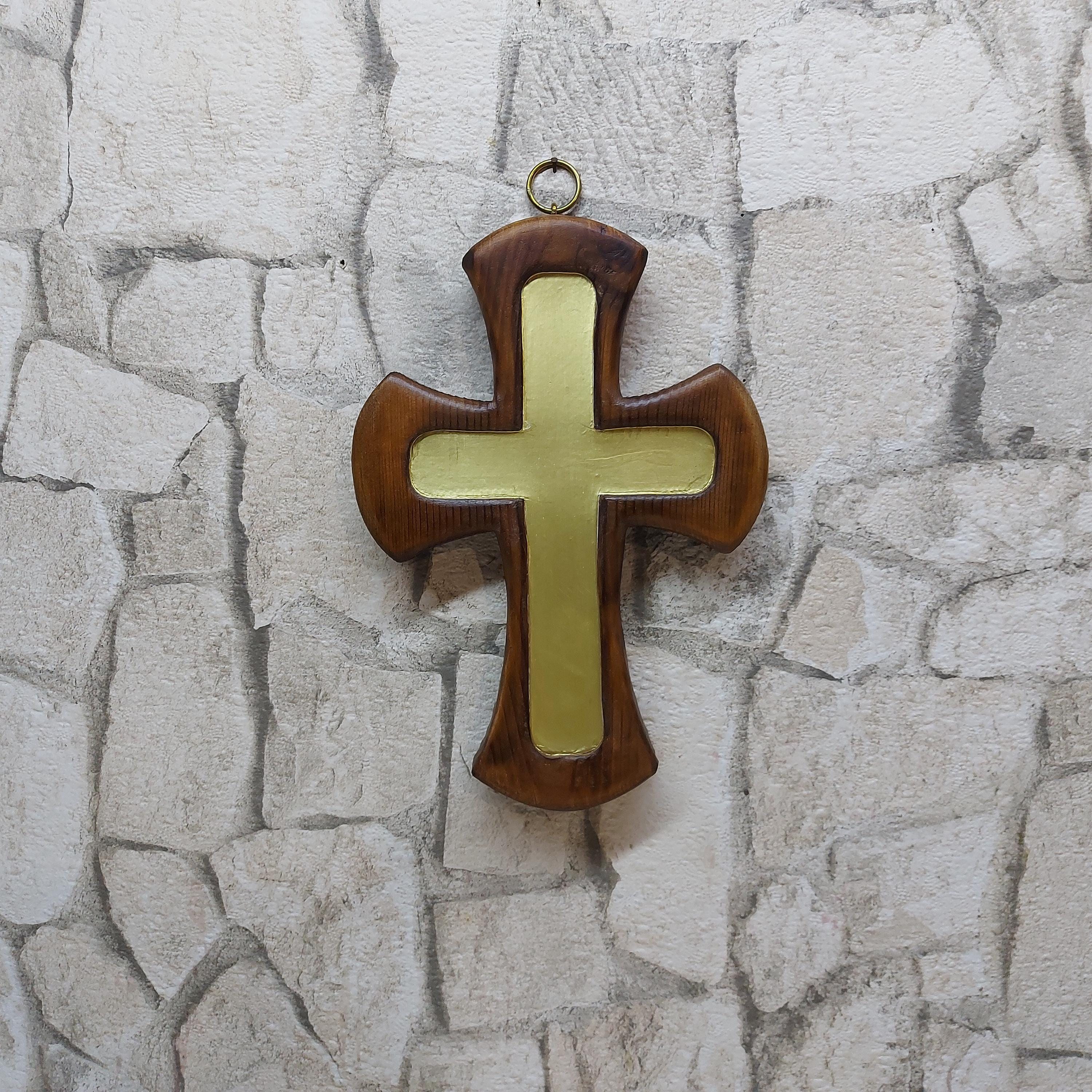 Handmade Wooden Wall Cross With Gold Leaf | Orthodox Cross - Etsy