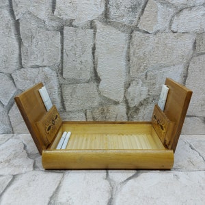 Scatola per sigarette in legno vintage dipinta a mano - SCATOLA PER SIGARETTE in legno vuota - Contiene 40 sigarette - Scatola per tabacco