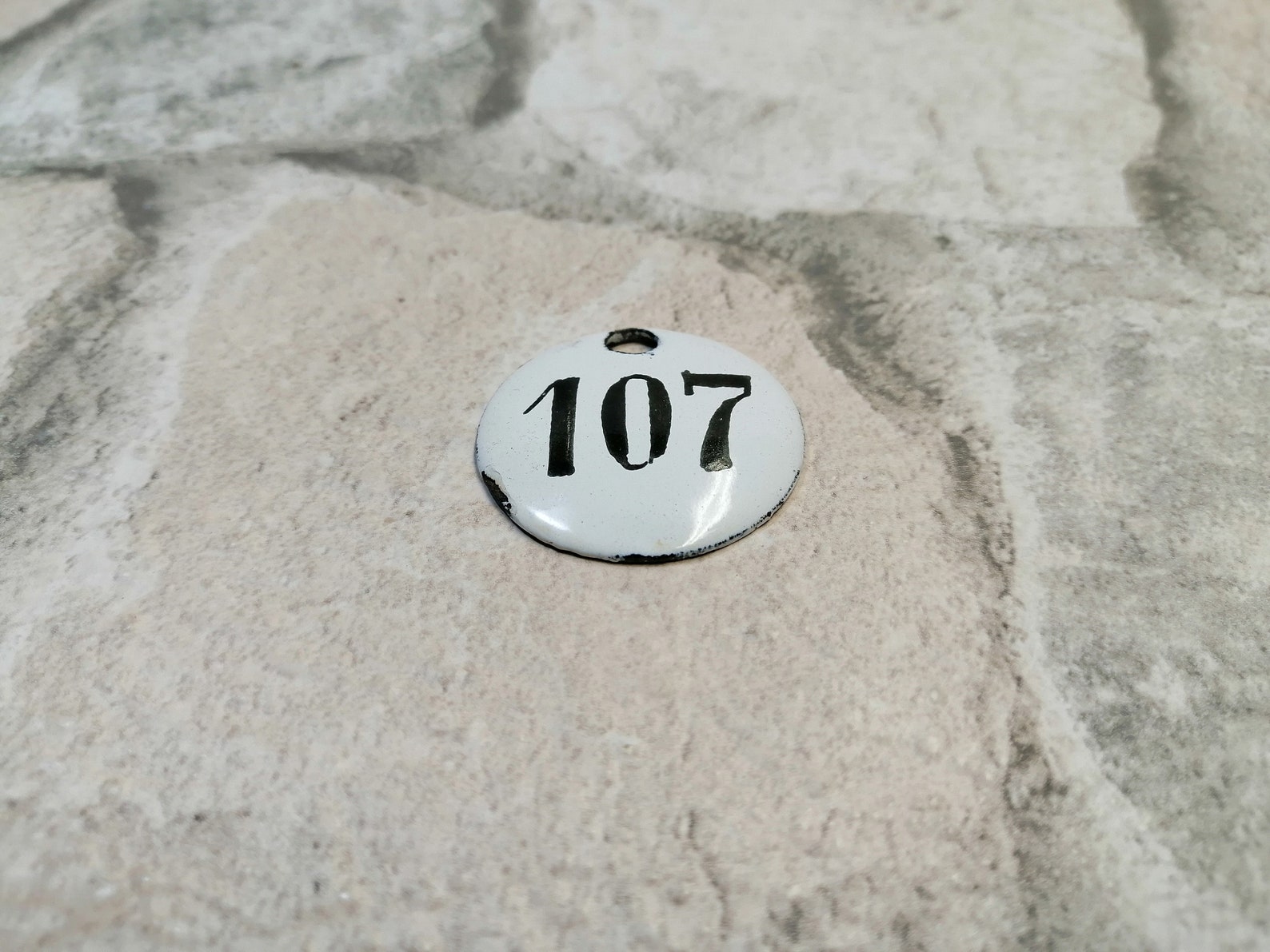 Number 107 Apartment Sign Small 1 2 In 3 Cm Address Plaque Etsy