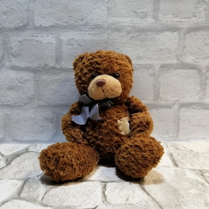 Vintage Althans Germany Teddy Bear: Shaggy Brown Collectible (7.1 inch)