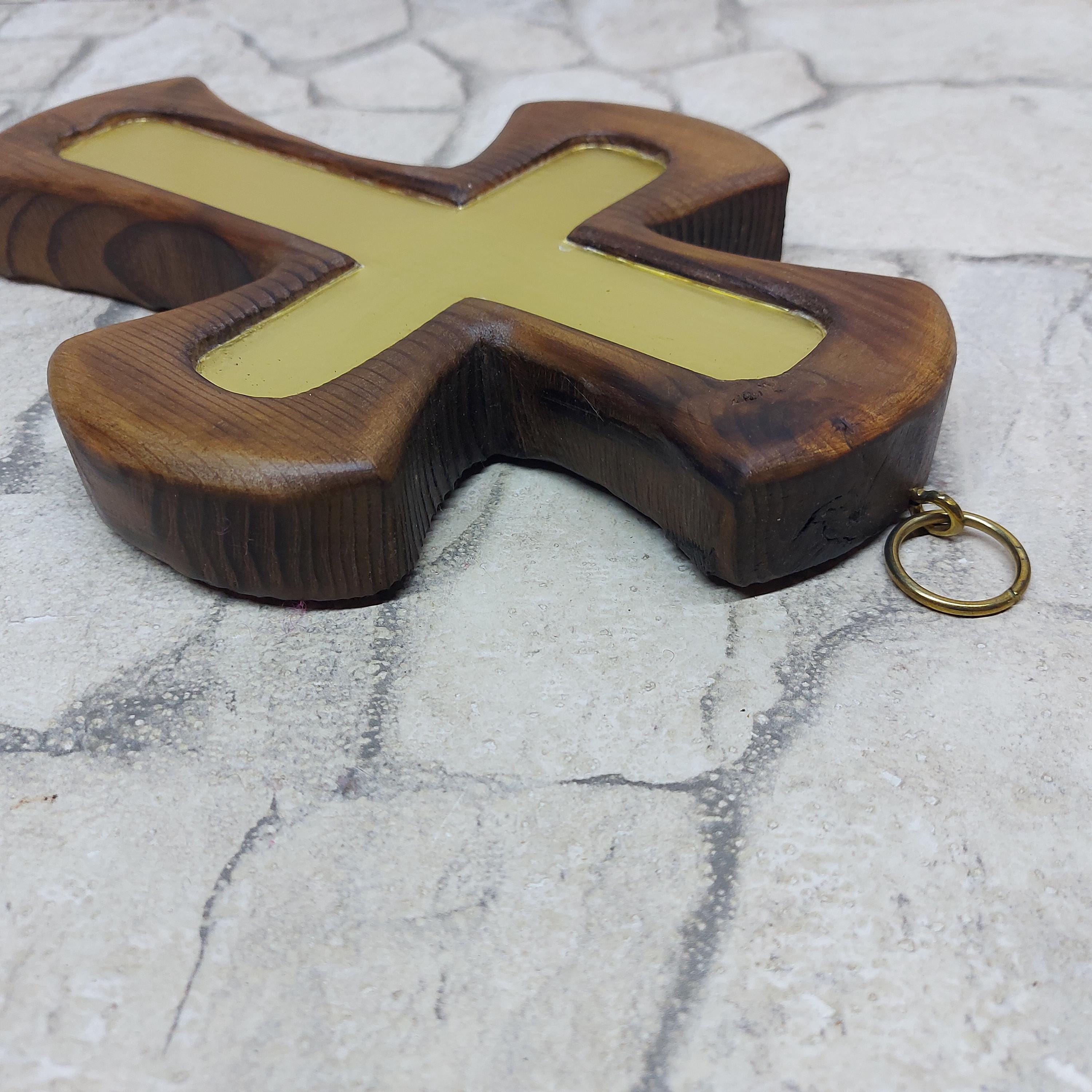 Handmade Wooden Wall Cross With Gold Leaf | Orthodox Cross - Etsy