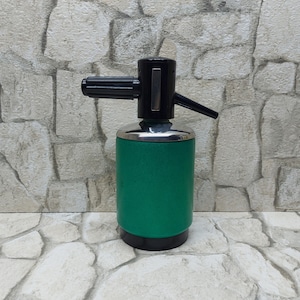 Vintage Rostex Soda Siphon: Bohemian Czech Green Seltzer Bottle