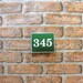 Vintage Green Enamel House Number Sign: 345 Street Address - Etsy