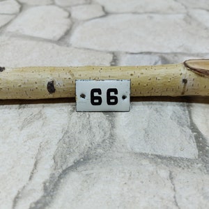 Vintage European Office Room Number, Hotel Room Number 66, Enamel Porcelain Sign, Apartment Door Number 99 Door Plaque, Street Door Sign