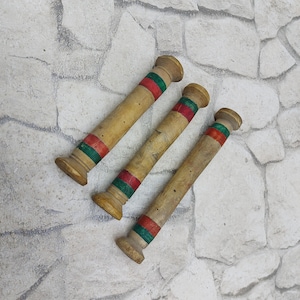 3pcs. Antique Wooden Textile Bobbins Spools Vintage Wooden Industrial Textile Thread Yarn Spools Spinning Bobbins Yarn ON SALE zografa