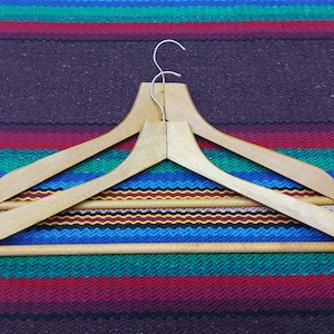2 pcs. Hangers Set of 2 Vintage Wooden Hangers, Clothes Hangers
