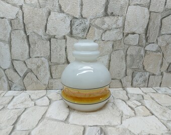 Vintage Art Deco Glass Lampshade: European Pendant Light Fixture