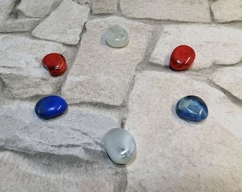 Mixed Multicolor Glass Marbles: Collectible Pebbles, Aquarium Decor (6 pcs)