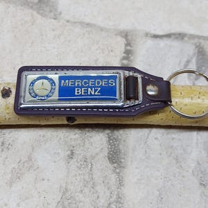 Porte-clés Mercedes Benz vintage avec emblème de voiture Porte-clés Mercedes Benz Type rectangulaire Mercedes Benz Livraison gratuite