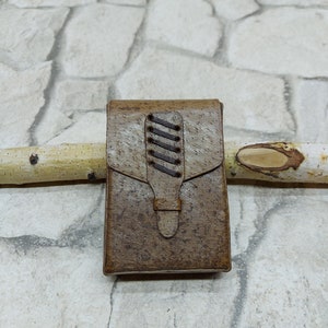 Portasigarette in pelle vintage, portasigarette marrone fatto a mano, portasigarette in pelle lavorata, accessorio per fumatori, spedizione gratuita