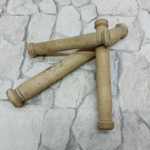 3pcs. Antique Wooden Textile Bobbins Spools Vintage Wooden Industrial Textile Thread Yarn Spools Spinning Bobbins Yarn ON SALE zografa