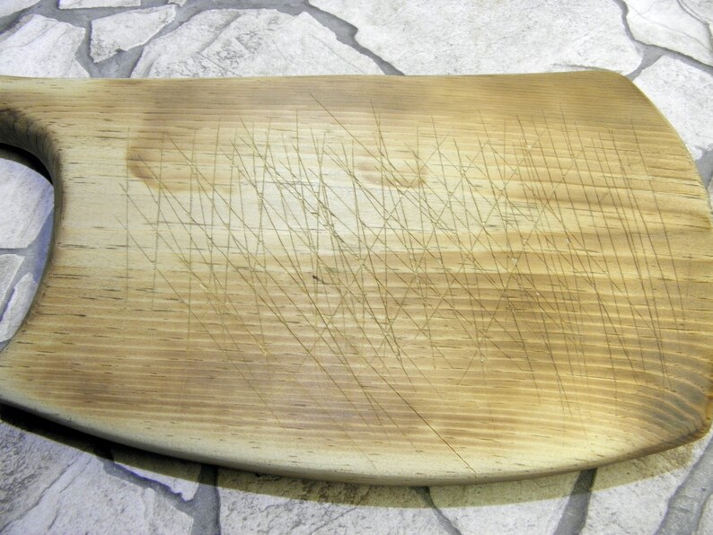 zografa Chopping Block Home Decor Vintage Wood Cutting Board with Handle Bread Board Wooden Board Rustic Kitchen Butchers Block