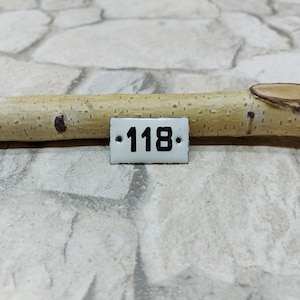 Vintage European Office Room Number, Hotel Room Number 118, Enamel Porcelain Sign, Apartment Door Number 118 Door Plaque, Street Door Sign