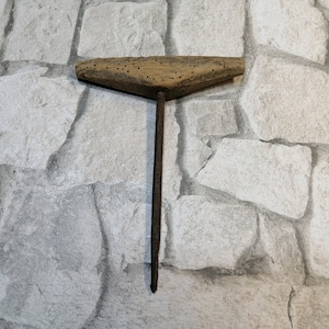Taladro de mano antiguo: herramienta antigua para trabajar la madera, regalo de carpintero