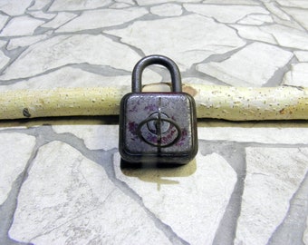Vintage SUL Padlock with Key: German Metal Lock, Man Cave Decor