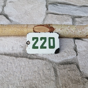 Office Room Number 220 Vintage Enamel Porcelain Sign Door Apartment Hotel Plate