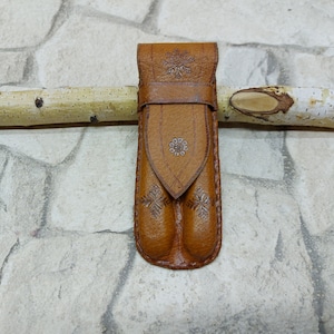 In de uitverkoop vintage leren bruine pennenetui, handgemaakte pennenetui, vintage leren portemonnee pennenetui, opberger voor kantoor GRATIS BEZORGING Nieuwe AANBIEDING