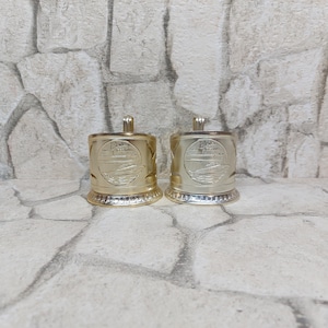 Vintage set of 2 glass holders, metal glass - holders USSR Russian tea glass holders, Podstakannik Free shipping with tracking