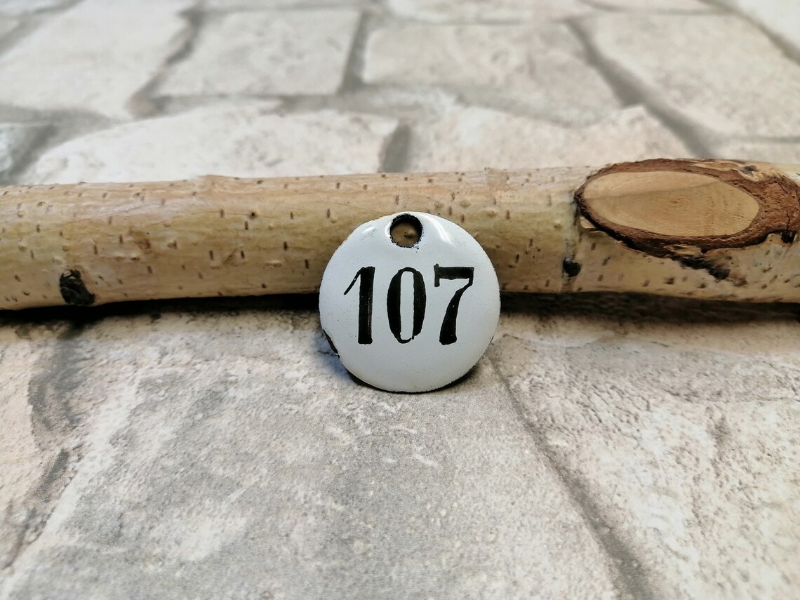 Number 107 Apartment Sign Small 1 2 In 3 Cm Address Plaque Etsy