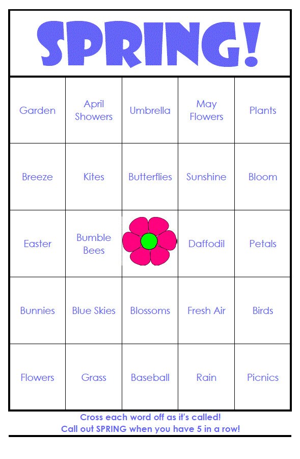 EASY PRINT Spring Bingo Cards digital File 40 Cards Etsy