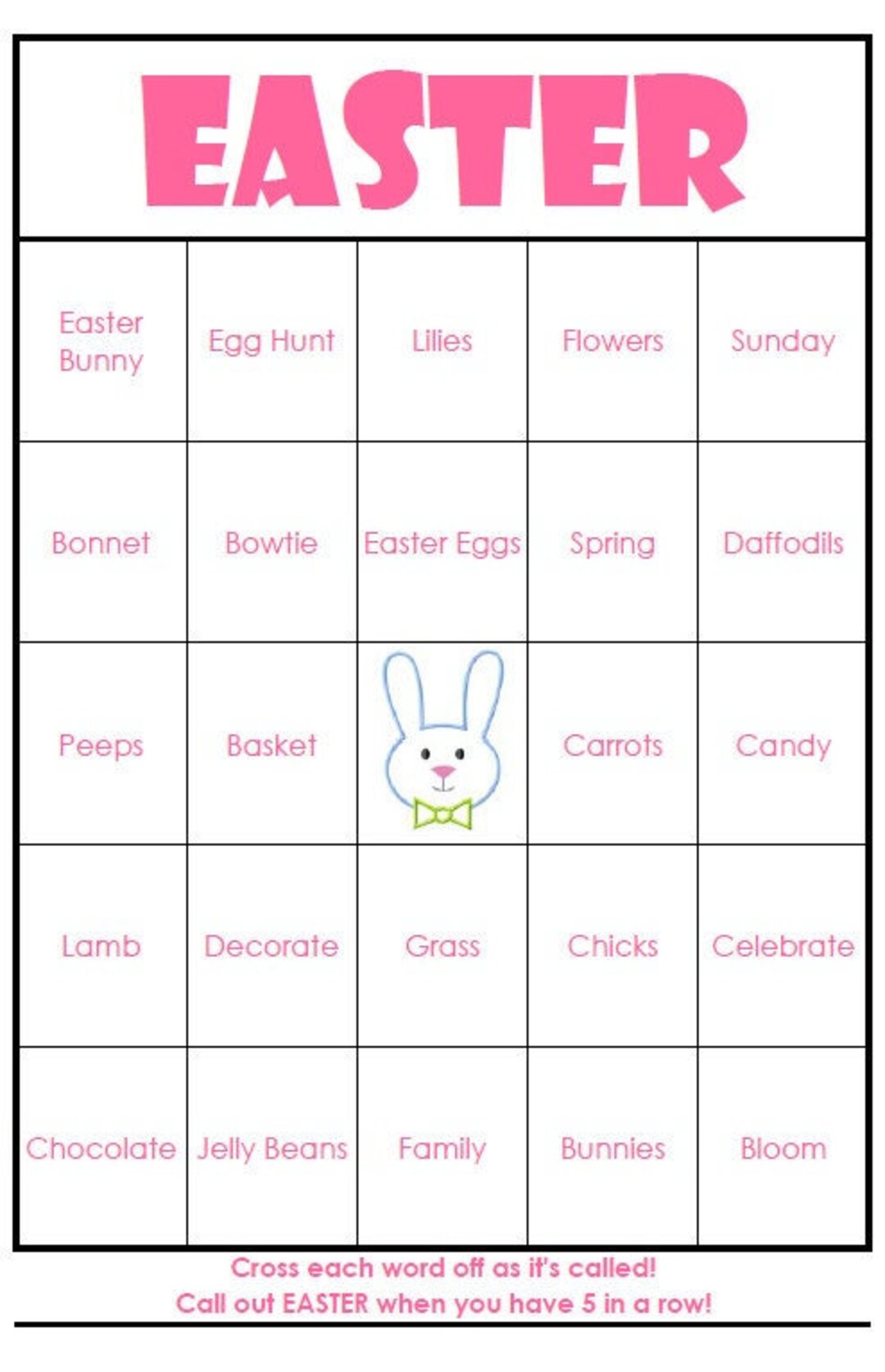 easy-print-easter-bingo-cards-digital-file-40-cards-etsy for Free Printable Easter Bingo Printable EASY PRINT Easter Bingo Cards (digital File) 40 Cards - Etsy for Free Printable Easter Bingo Printable