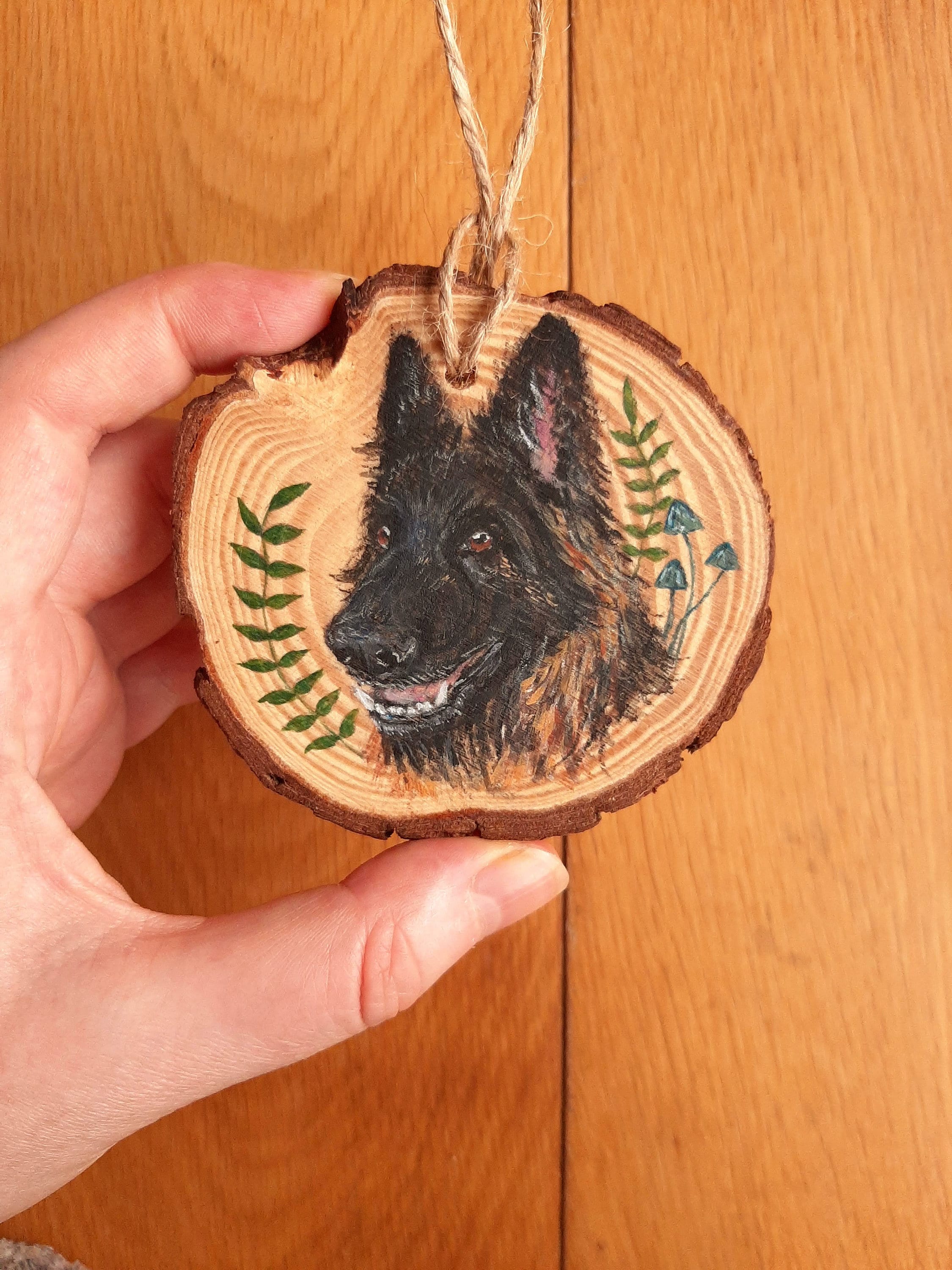 Custom Pet Portrait Wood Slice Etsy UK