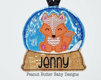 Personalized Ornament, Christmas Ornament, Fox Ornament, Custom Ornament, Name Ornament, Fox Gift, Fox Christmas Ornament, Tree Ornament Fox