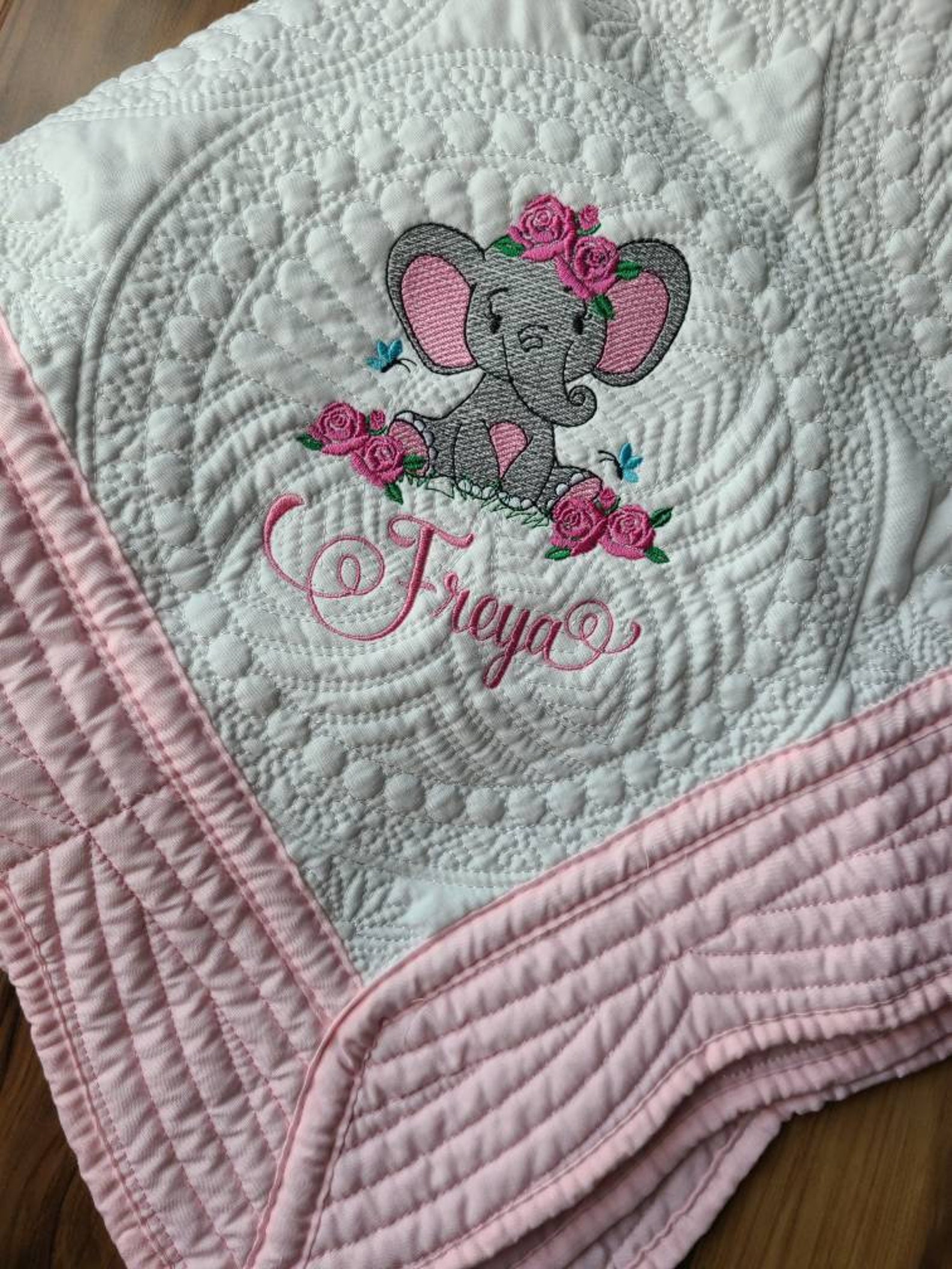 Baby Blanket Personalized Baby Elephant Elephant Baby Etsy UK